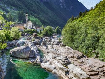 Produktbild: CALVENDO Puzzle Das Verzascatal - Tessin | 1000 Teile Lege-Gr&ouml;&szlig;e 64x48cm Foto-Puzzle f&uuml;r gl&uuml;ckliche Stunden