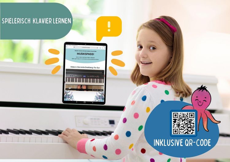 Produktbild: Musikspa&szlig;! Klavier lernen f&uuml;r Kinder mit den lustigen Kraken Linus & Rex