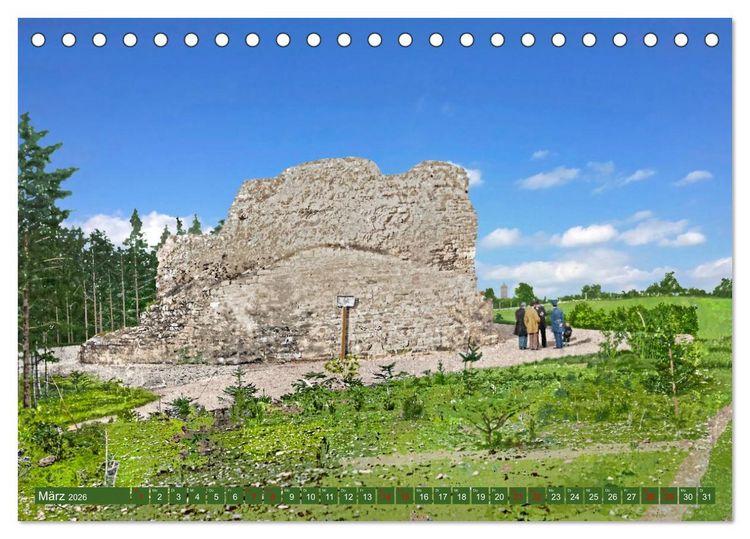 Produktbild: Aschersleben um 1900 &ndash; Auf der alten Burg - Kolorierte Schwarzwei&szlig;fotos (Tischkalender 2026 DIN A5 quer), CALVENDO Monatskalender