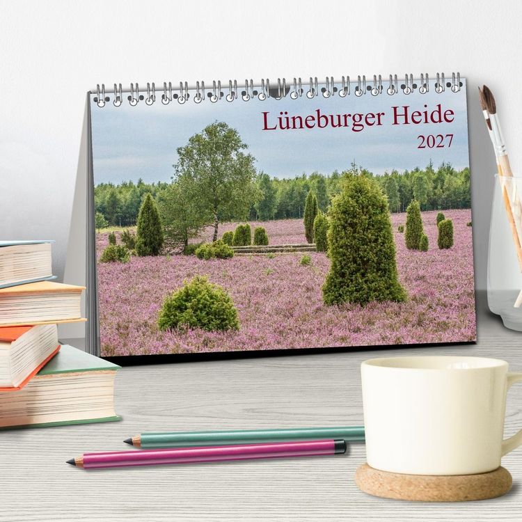 Produktbild: L&uuml;neburger Heide (Tischkalender 2027 DIN A5 quer), CALVENDO Monatskalender