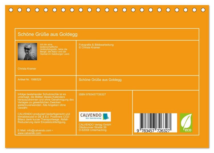 Produktbild: Sch&ouml;ne Gr&uuml;&szlig;e aus Goldegg (Tischkalender 2026 DIN A5 quer), CALVENDO Monatskalender