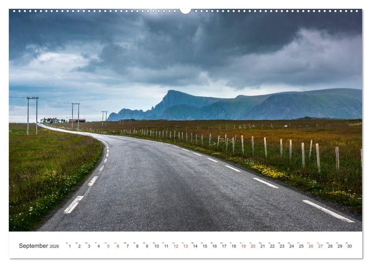 Produktbild: Nordland &ndash; Die Weite Skandinaviens (hochwertiger Premium Wandkalender 2026 DIN A2 quer), Kunstdruck in Hochglanz