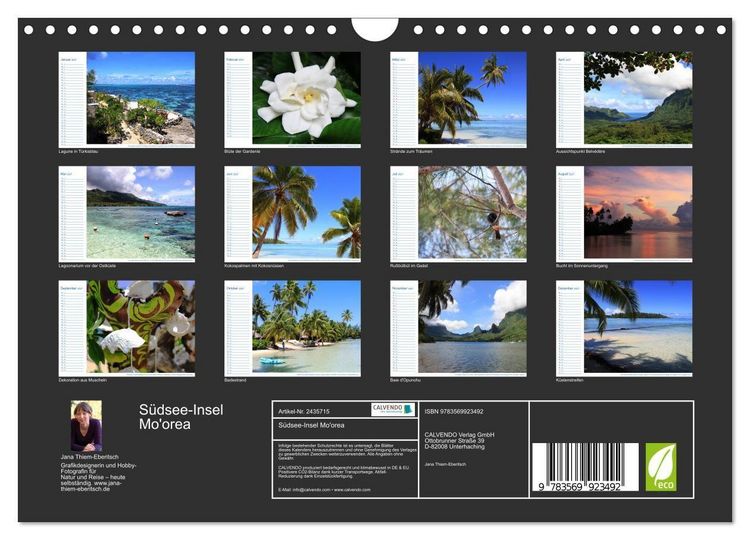 Produktbild: S&uuml;dsee-Insel Mo'orea (Wandkalender 2027 DIN A4 quer), CALVENDO Monatskalender