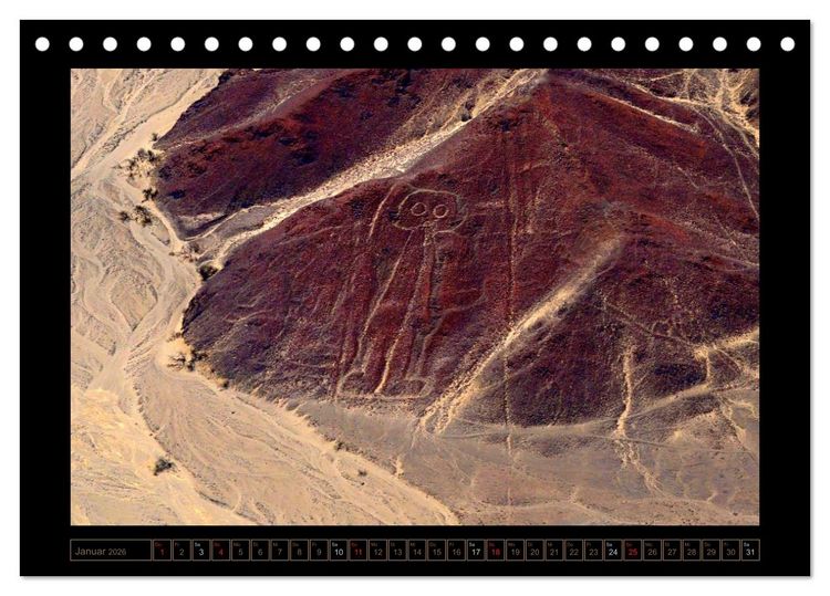 Produktbild: Die NAZCA Linien - Geheimnisvolle Figuren (Tischkalender 2026 DIN A5 quer), CALVENDO Monatskalender