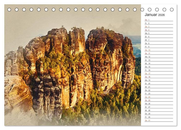 Produktbild: Traumhafte S&auml;chsische Schweiz (Tischkalender 2026 DIN A5 quer), CALVENDO Monatskalender