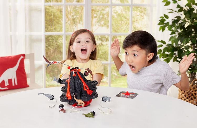 Produktbild: Epoch 7509 - Jurassic World Shaky Volcano, Dinosaurier-Geschicklichkeitsspiel