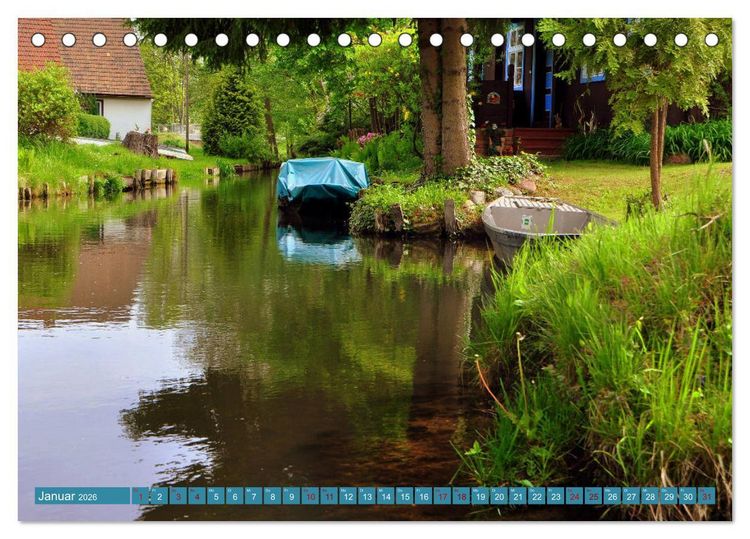 Produktbild: Spreewald - Idyllische Heimat der Sorben (Tischkalender 2026 DIN A5 quer), CALVENDO Monatskalender
