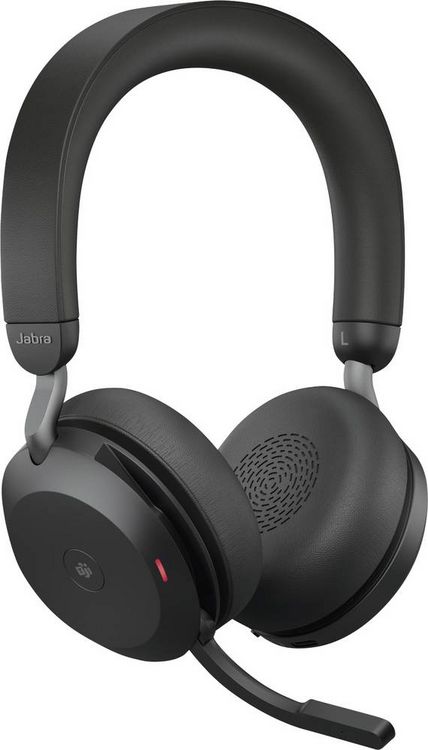Produktbild: Jabra Evolve2 75 On Ear Headset kabelgebunden Schwarz Batterieladeanzeige, Mikrofon-Stummschaltung Telefon