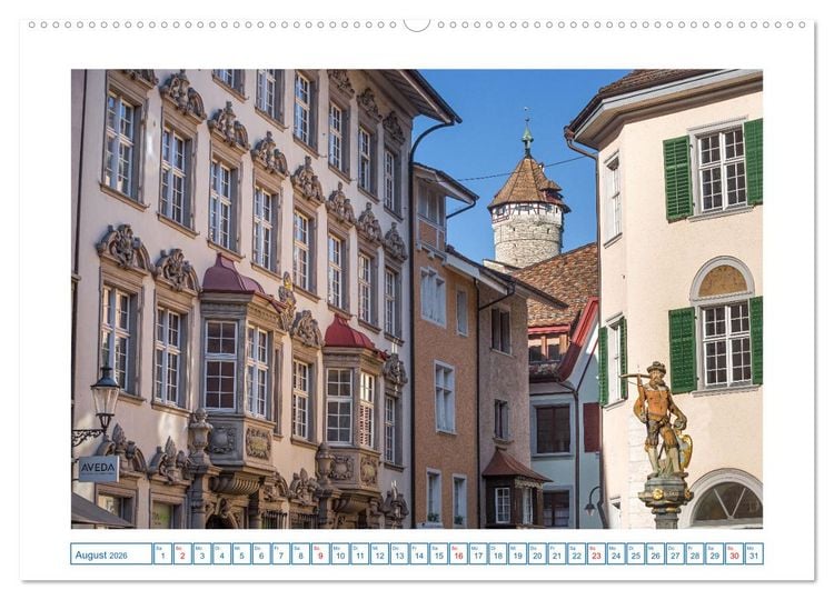 Produktbild: Schaffhausen - n&ouml;rdlichste Stadt der Schweiz (hochwertiger Premium Wandkalender 2026 DIN A2 quer), Kunstdruck in Hochglanz