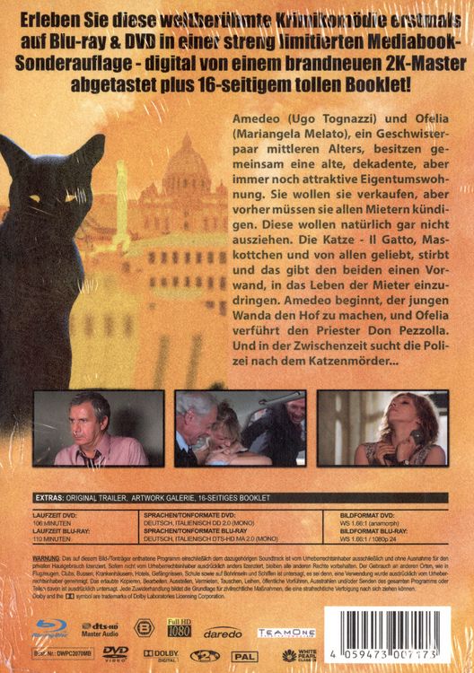 Produktbild: Der Kater l&auml;sst das Mausen nicht - Kinofassung (Uncut Limited Mediabook, vom 2K-Master neu abgetastet, Blu-ray+DVD+Booklet)