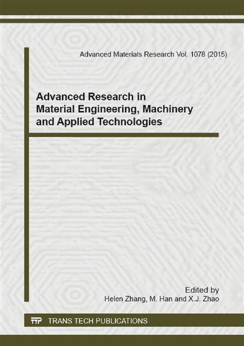 Produktbild: Advanced Research in Material Engineering, Machinery and Applied Technologies