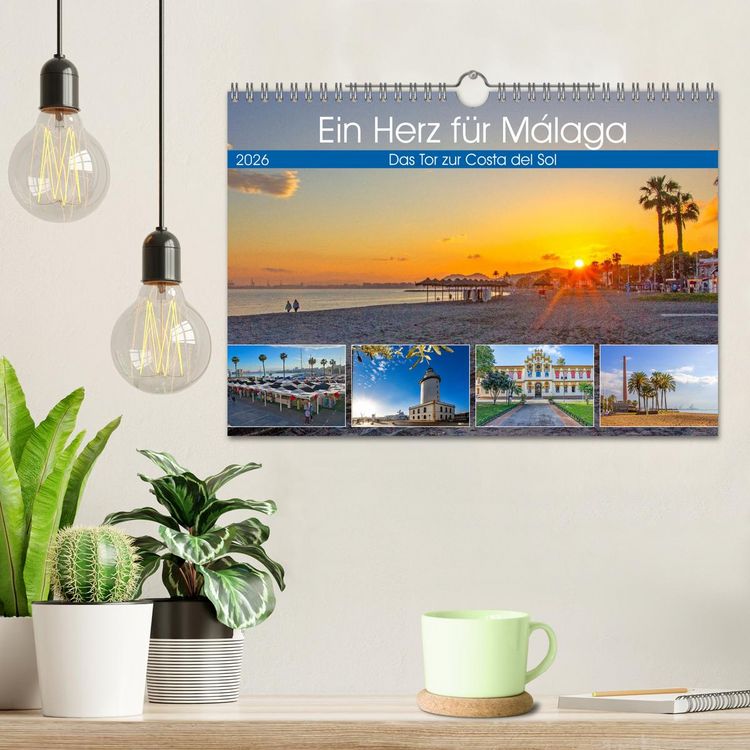 Produktbild: Ein Herz f&uuml;r M&aacute;laga (Wandkalender 2026 DIN A4 quer), CALVENDO Monatskalender