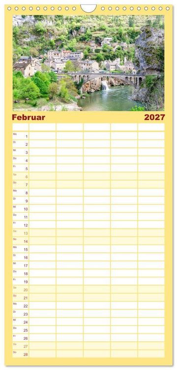 Produktbild: Familienplaner 2027 - Cevennen - Sch&ouml;ne alte Welt mit 5 Spalten (Wandkalender, 21 x 45 cm) CALVENDO