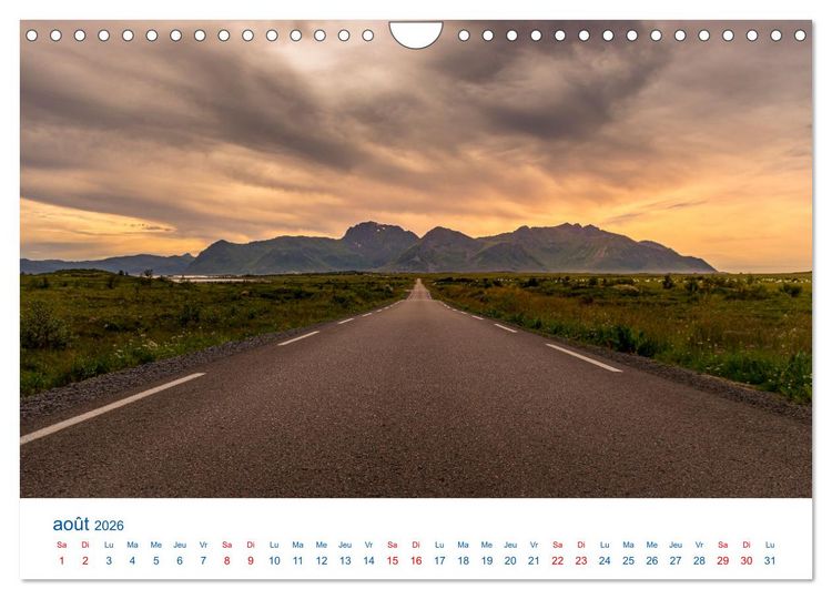 Produktbild: Un &eacute;t&eacute; aux Iles Lofoten (Calendrier mural 2026 DIN A4 vertical), CALVENDO calendrier mensuel