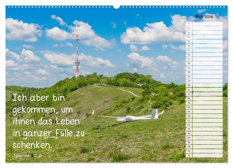 Produktbild: Heimat Hesselberg (hochwertiger Premium Wandkalender 2026 DIN A2 quer), Kunstdruck in Hochglanz