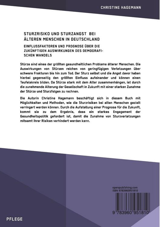Produktbild: Sturzrisiko und Sturzangst bei &auml;lteren Menschen in Deutschland