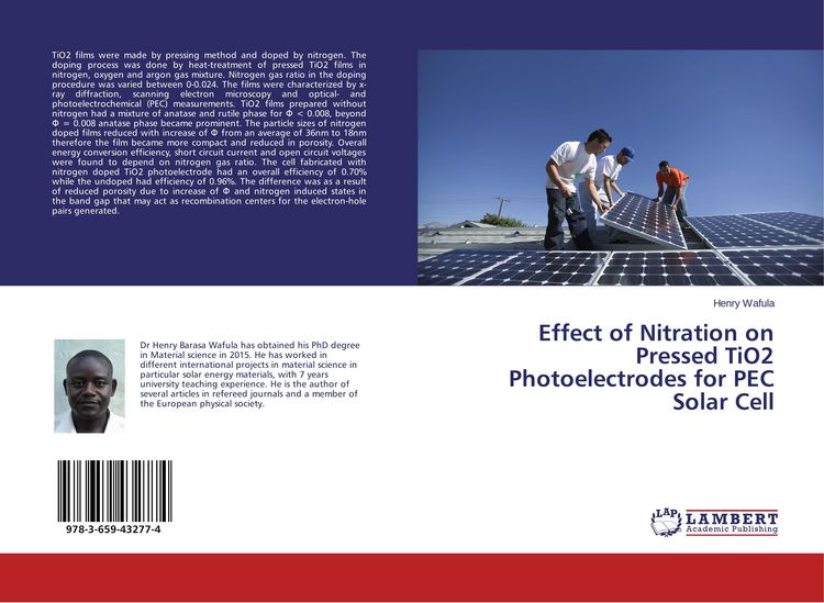 Produktbild: Effect of Nitration on Pressed TiO2 Photoelectrodes for PEC Solar Cell