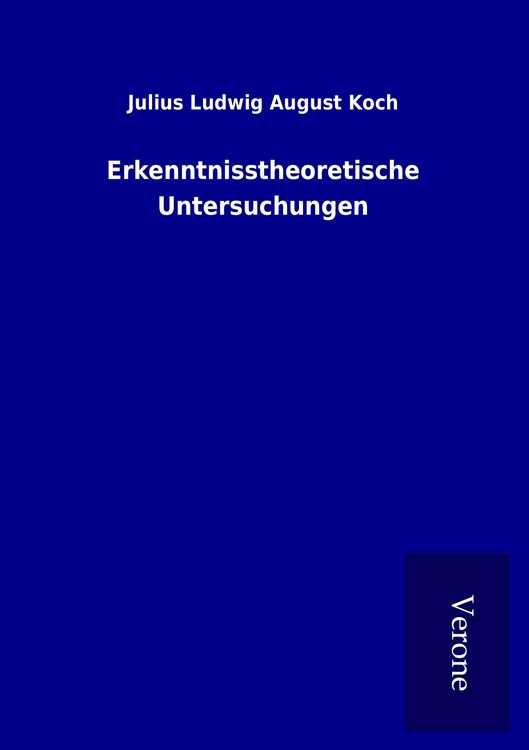 Produktbild: Erkenntnisstheoretische Untersuchungen