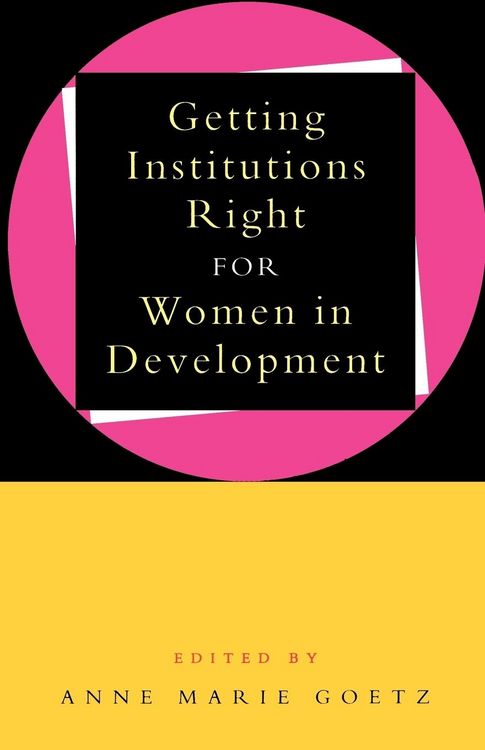 Produktbild: Getting Institutions Right for Women in Development