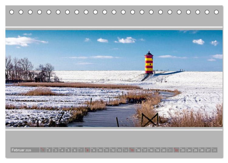 Produktbild: Der Pilsumer Leuchtturm (Tischkalender 2026 DIN A5 quer), CALVENDO Monatskalender