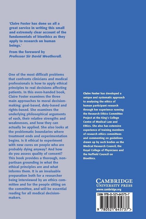 Produktbild: Ethics of Medical Research Humans