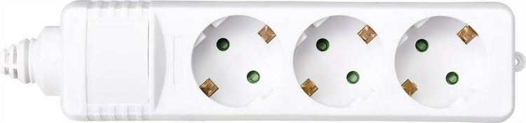 Produktbild: Sygonix BT-2372208 Steckdosenleiste 3fach Wei&szlig; 1St.