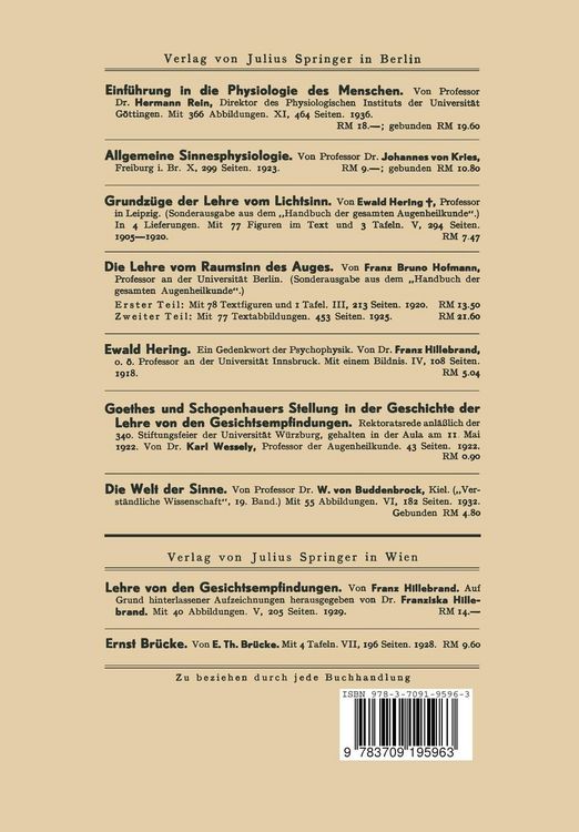 Produktbild: Allgemeine Sinnesphysiologie