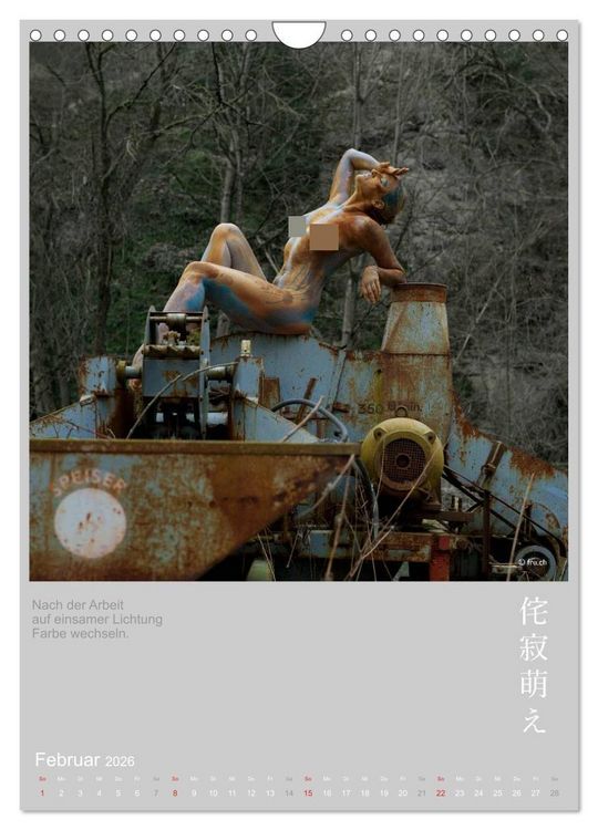 Produktbild: wabi sabi moe - hinrei&szlig;end vergammelt erotisch - Akt/Bodypainting (Wandkalender 2026 DIN A4 hoch), CALVENDO Monatskalender
