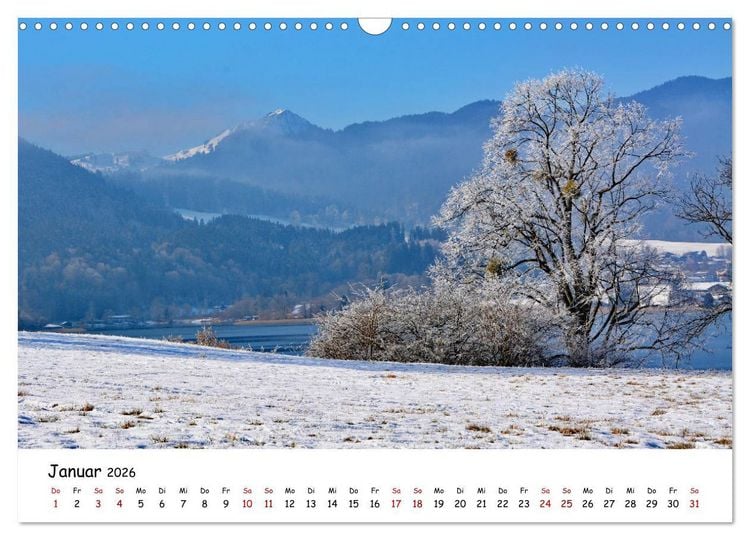 Produktbild: Winterstimmung am Tegernsee (Wandkalender 2026 DIN A3 quer), CALVENDO Monatskalender
