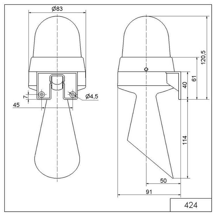 Produktbild: Werma Signaltechnik Kombi-Signalgeber LED 424.120.75 Rot Dauerlicht 24 V/DC 98 dB