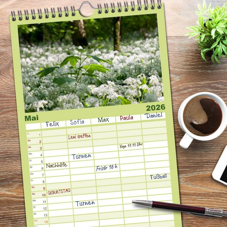 Produktbild: Familienplaner 2026 - Schwarzwald 2026 mit 5 Spalten (Wandkalender, 21 x 45 cm) CALVENDO