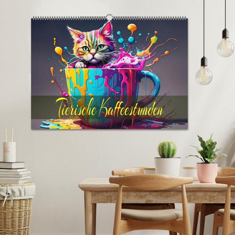 Produktbild: Tierische Kaffeestunden (Wandkalender 2026 DIN A2 quer), CALVENDO Monatskalender