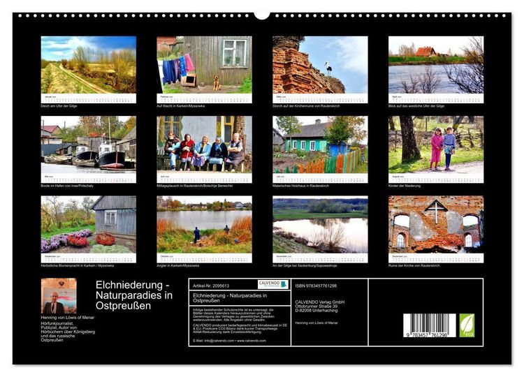 Produktbild: Elchniederung - Naturparadies in Ostpreu&szlig;en (hochwertiger Premium Wandkalender 2026 DIN A2 quer), Kunstdruck in Hochglanz
