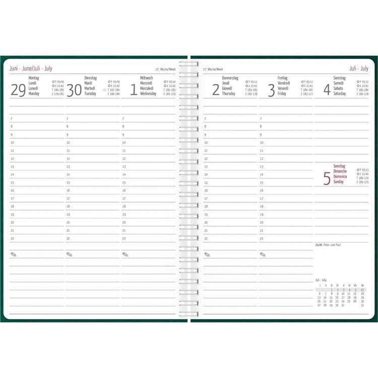 Produktbild: Wochenplaner Nature Line Forest 2026 - Taschen-Kalender A5 - 1 Woche 2 Seiten - Ringbindung - 128 Seiten - Umwelt-Kalender - mit Hardcover - Alpha Edi