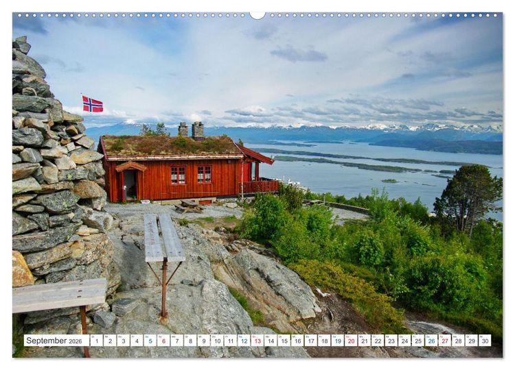Produktbild: Norwegen PUR (hochwertiger Premium Wandkalender 2026 DIN A2 quer), Kunstdruck in Hochglanz