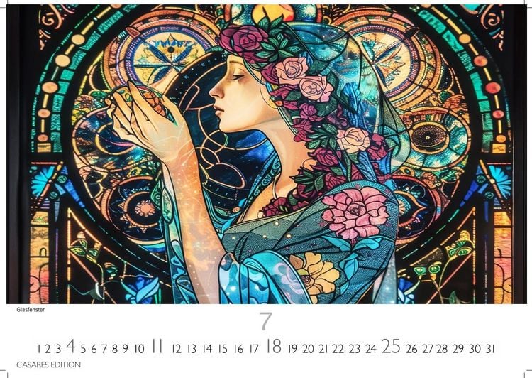 Produktbild: Jugendstil Kalender 2027 &ndash; Wandkalender | Fotokalender Kunst 24x35cm - Stilvolle k&uuml;nstlerische Motive im Jugendstil f&uuml;r das ganze Jahr.