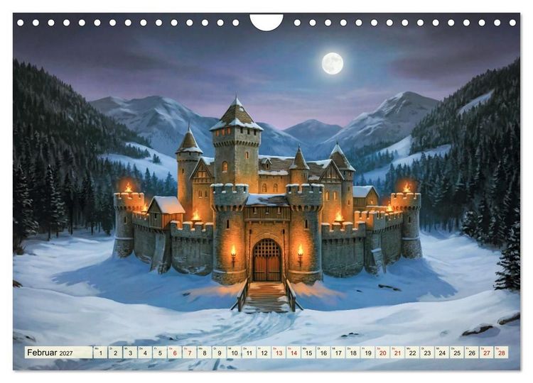Produktbild: Burgen im Mittelalter (Wandkalender 2027 DIN A4 quer), CALVENDO Monatskalender