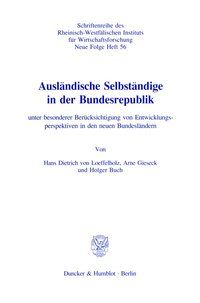 Produktbild: Ausl&auml;ndische Selbst&auml;ndige in der Bundesrepublik