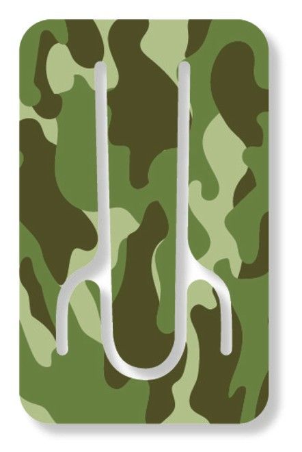 Produktbild: Flexistand (Camouflage) - flexibler Handyaufsteller - f&uuml;r alle Handys und Mini-Tablets - superflach - stufenlos verstellbar - hochkant und quer - passt in jede Hosentasche