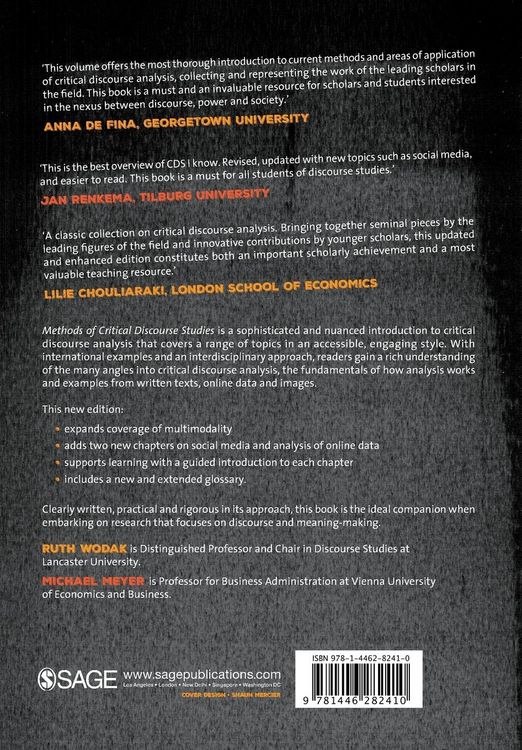 Produktbild: Methods of Critical Discourse Studies