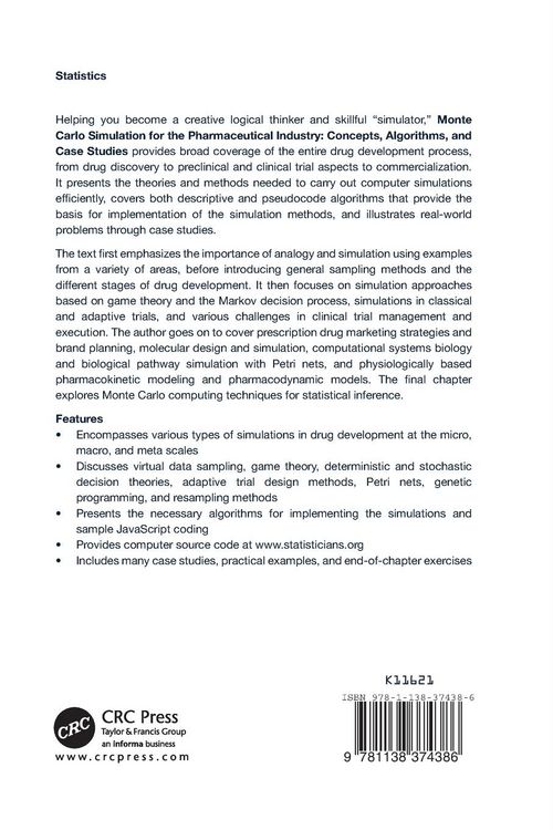 Produktbild: Monte Carlo Simulation for the Pharmaceutical Industry