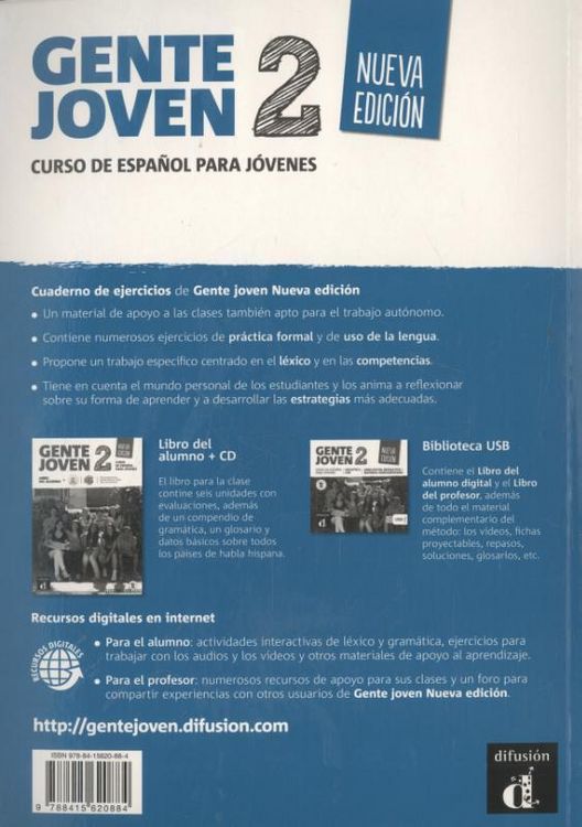 Produktbild: Gente joven 2 Nueva edicion - Cuaderno de ejercicios. A1-A2