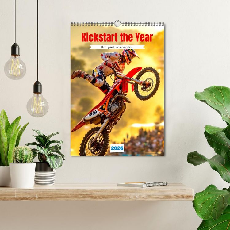 Produktbild: Kickstart the Year - Dirt, Speed und Adrenalin (Wandkalender 2026 DIN A3 hoch), CALVENDO Monatskalender