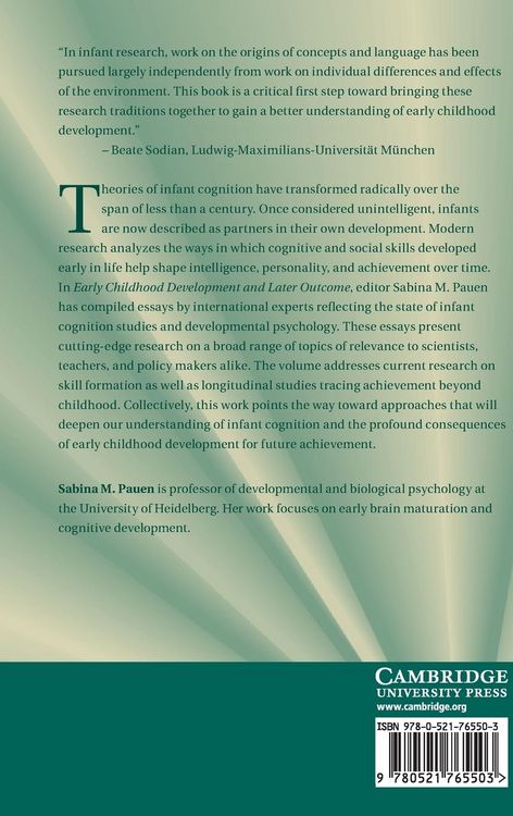 Produktbild: Early Childhood Development and Later Outcome