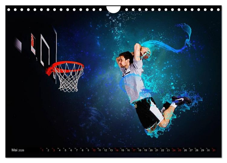 Produktbild: Basketball Fantasiewelten (Wandkalender 2026 DIN A4 quer), CALVENDO Monatskalender