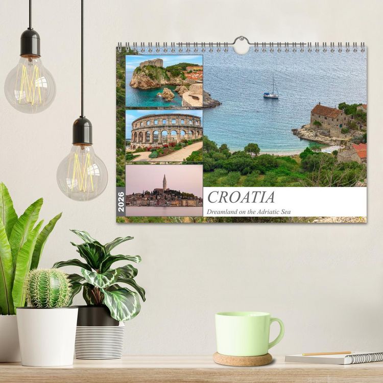 Produktbild: Croatia Dreamland on the Adriatic Sea (Wall Calendar 2026 DIN A4 landscape), CALVENDO 12 Month Wall Calendar