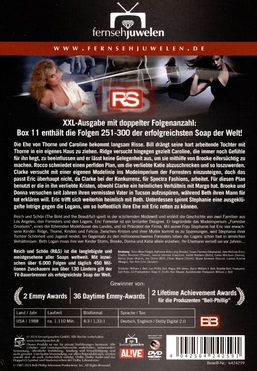 Produktbild: Reich und Sch&ouml;n - Box 11: Die klassischen Folgen 251-300 (XXL-Ausgabe mit doppelter Folgenanzahl : 50 Folgen) (Fernsehjuwelen) [7 DVDs]