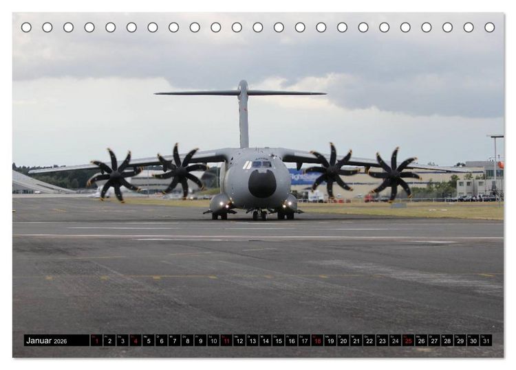 Produktbild: Augenblicke in der Luft: Airbus A400M (Tischkalender 2026 DIN A5 quer), CALVENDO Monatskalender