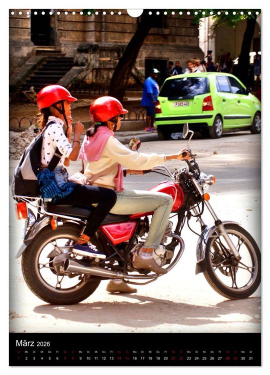 Produktbild: SUZUKI BIKER IN HAVANNA (Wandkalender 2026 DIN A3 hoch), CALVENDO Monatskalender