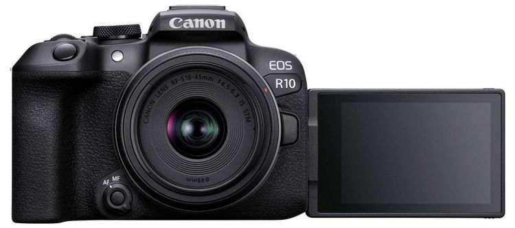 Produktbild: Canon EOS R10 + RF-S 18-45mm F4.5-6.3 IS STM Digitale Spiegelreflexkamera RF-S 18-45 mm 24.2 Megapixel Schwarz 4K-Video, Bildstabilisierung, WiFi